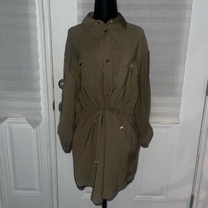 Zara Khaki Utility Jacket for Women